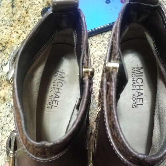 Michael Kors | Embossed Python Ankle Boot Size 7 M - Picture 8 of 12